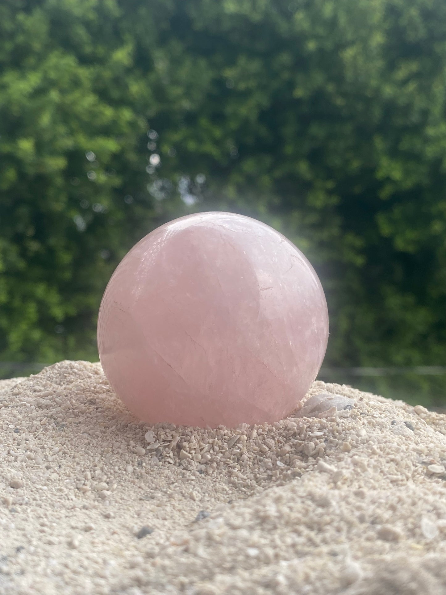 Rose Quartz Crystal Sphere for Inspiring Self Love