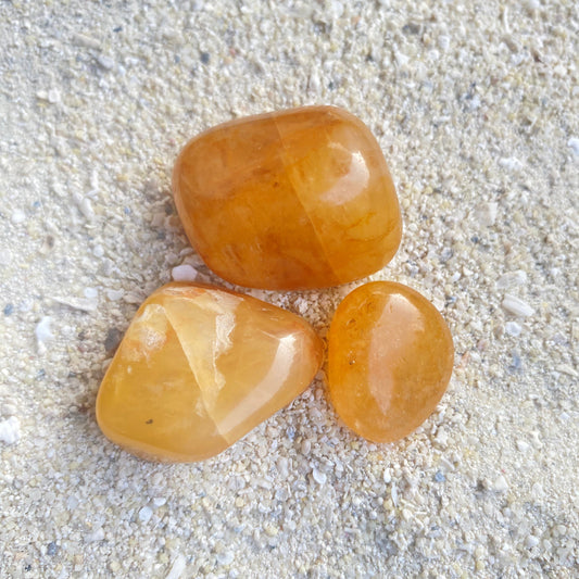 Satyaloka Yellow Azeztulite Crystal Healing Set for Alignment with Golden Ray