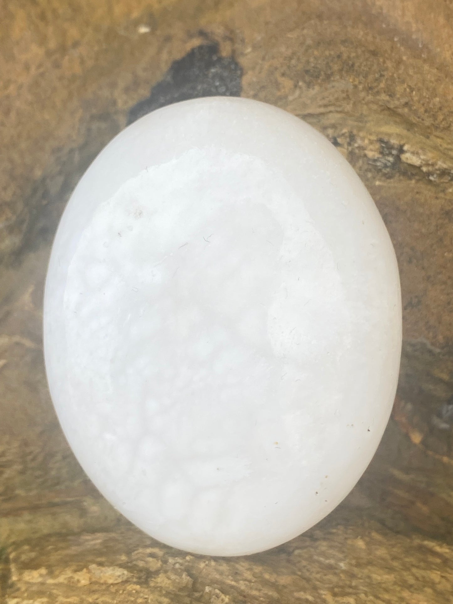 Scolecite Palm Stone for Deep Inner Peace, Meditation & Lucid Dreaming