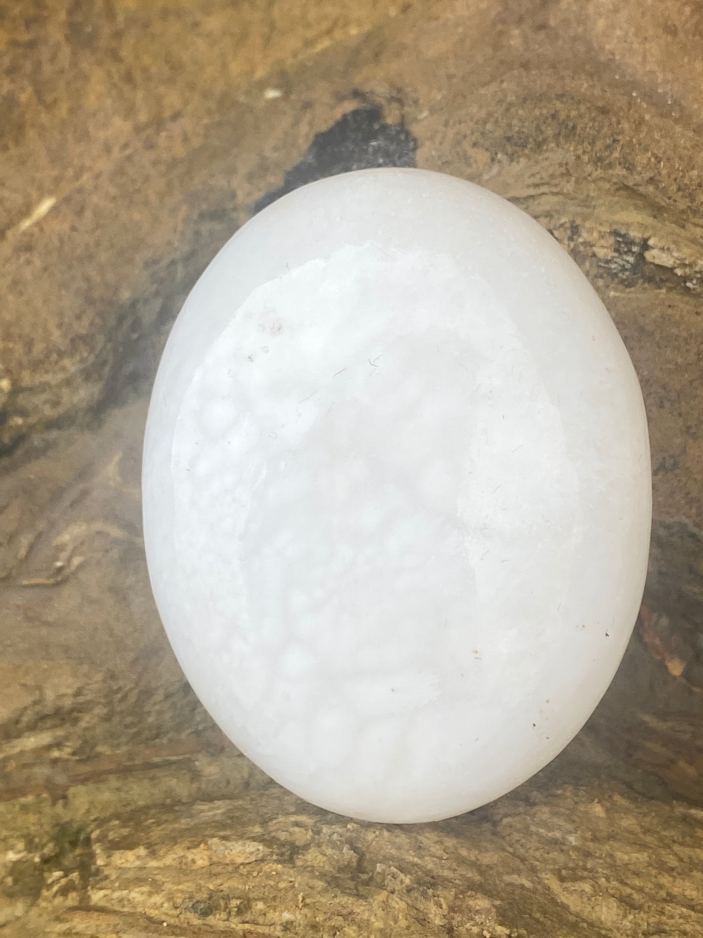 Scolecite Palm Stone for Deep Inner Peace, Meditation & Lucid Dreaming