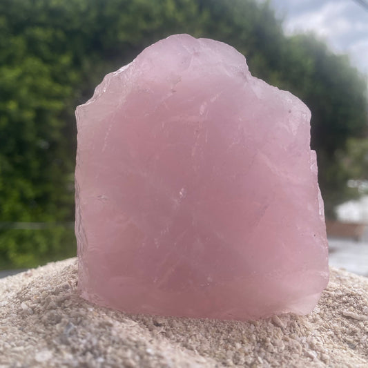 Raw Rose Quartz Crystal for Aligning with Unconditional Love