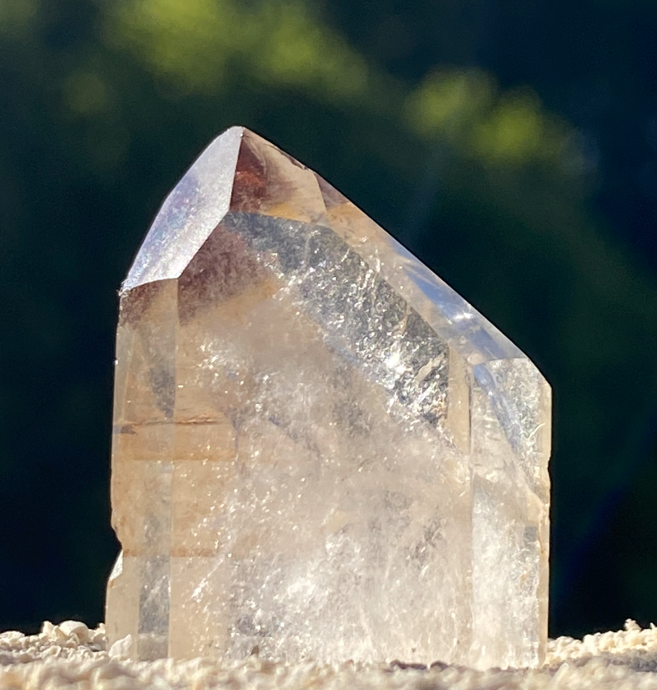 Brazilian Quartz Timelink Crystal Point with Mineral Inclusions for Healing w/ Elemental Spirits