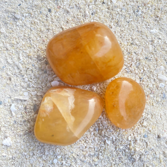 Satyaloka Yellow Azeztulite Crystal Healing Set for Alignment with Golden Ray