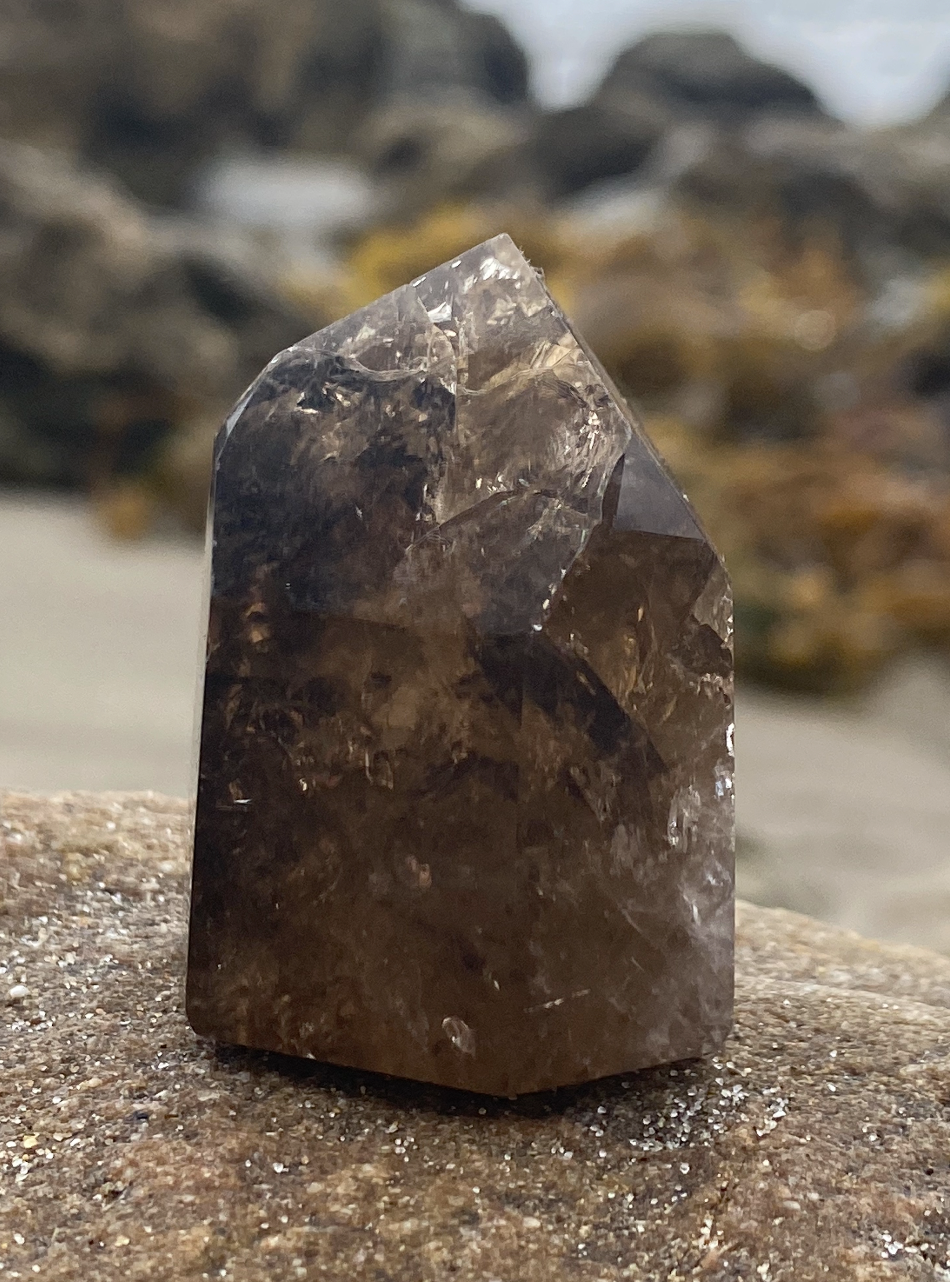 Brazilian Smoky Quartz Crystal Channelling Point for Grounding Light & Transmutation