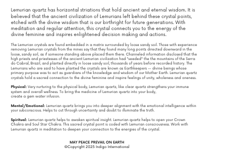 Lemurian Tabular Seed Quartz Crystal Point