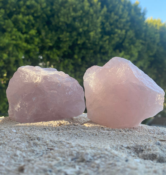 Brazilian Rose Quartz Crystal Healing Set for Unconditional Love
