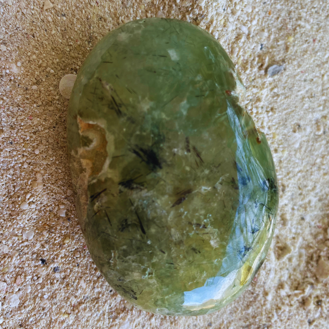 Prehnite with Epidote Inclusions