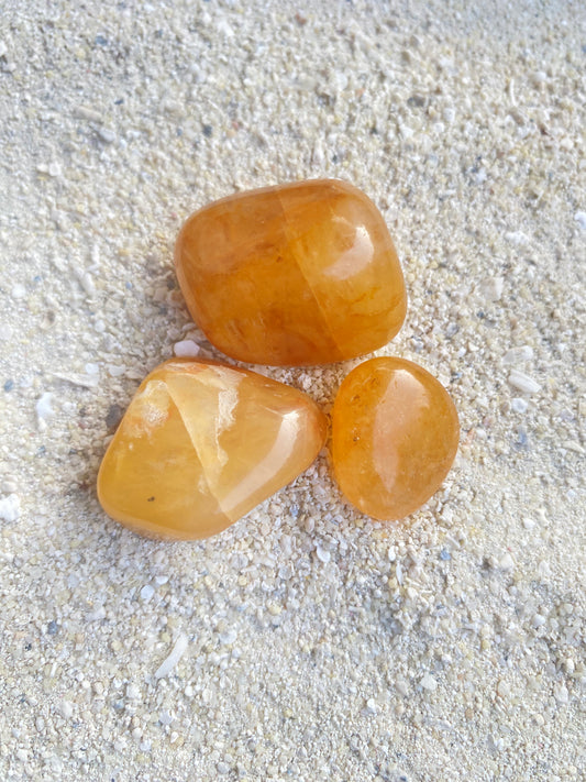 Satyaloka Yellow Azeztulite Crystal Healing Set for Alignment with Golden Ray