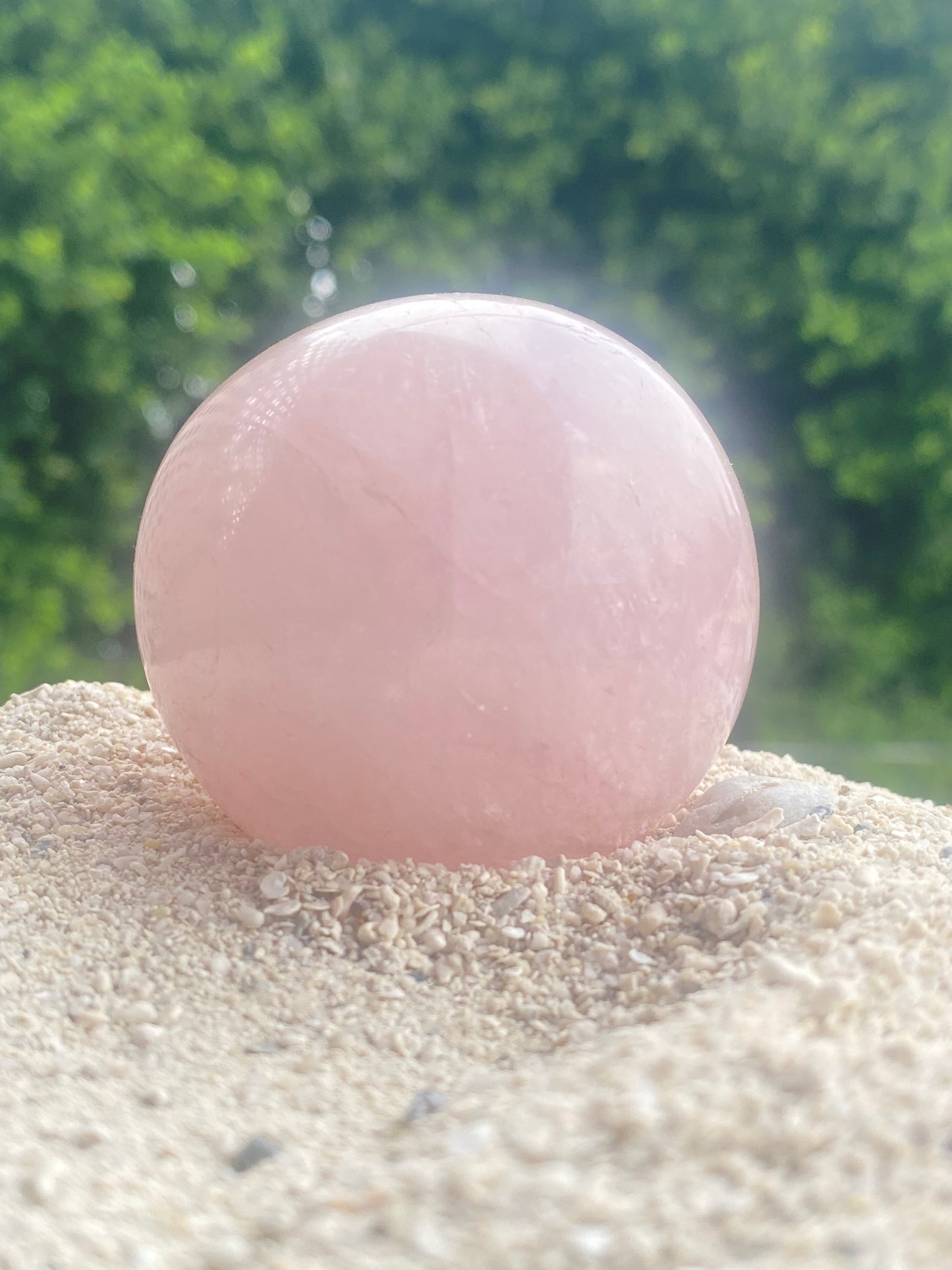 Rose Quartz Crystal Sphere for Inspiring Self Love