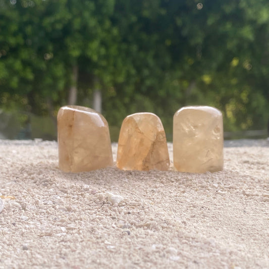 Natural Indian Citrine Crystal Healing Set for Stimulating Light, Self-Confidence, Joy & Inner Peace