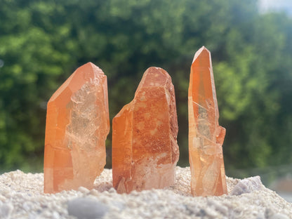 Tangerine Quartz Manifestation Crystal Healing Set for Self-Healing, Creativity & Fertility