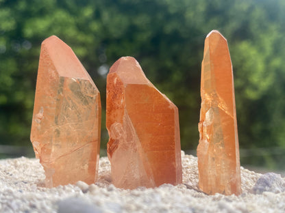 Tangerine Quartz Manifestation Crystal Healing Set for Self-Healing, Creativity & Fertility