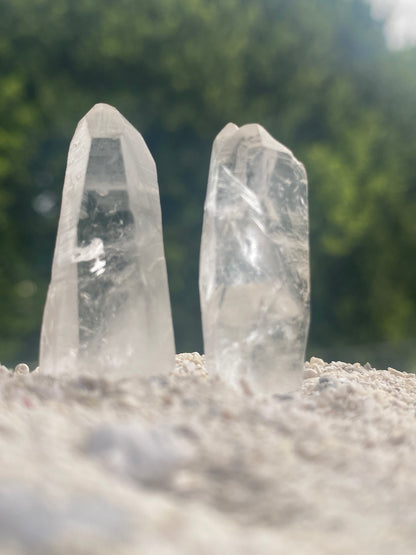 Lemurian Quartz Tantric Twin Starseed Crystal Healing Set for Relationship Insight & Healing