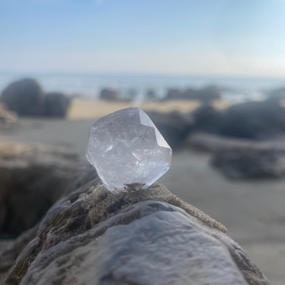 Tibetan Quartz Tantric Twin Master Warrior Crystal