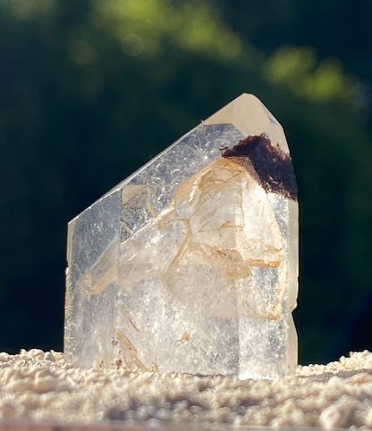 Brazilian Quartz Timelink Crystal Point with Mineral Inclusions for Healing w/ Elemental Spirits