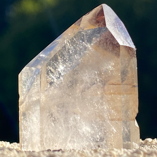 Brazilian Isis Quartz Timelink Manifestation Crystal Point with Iron Inclusions