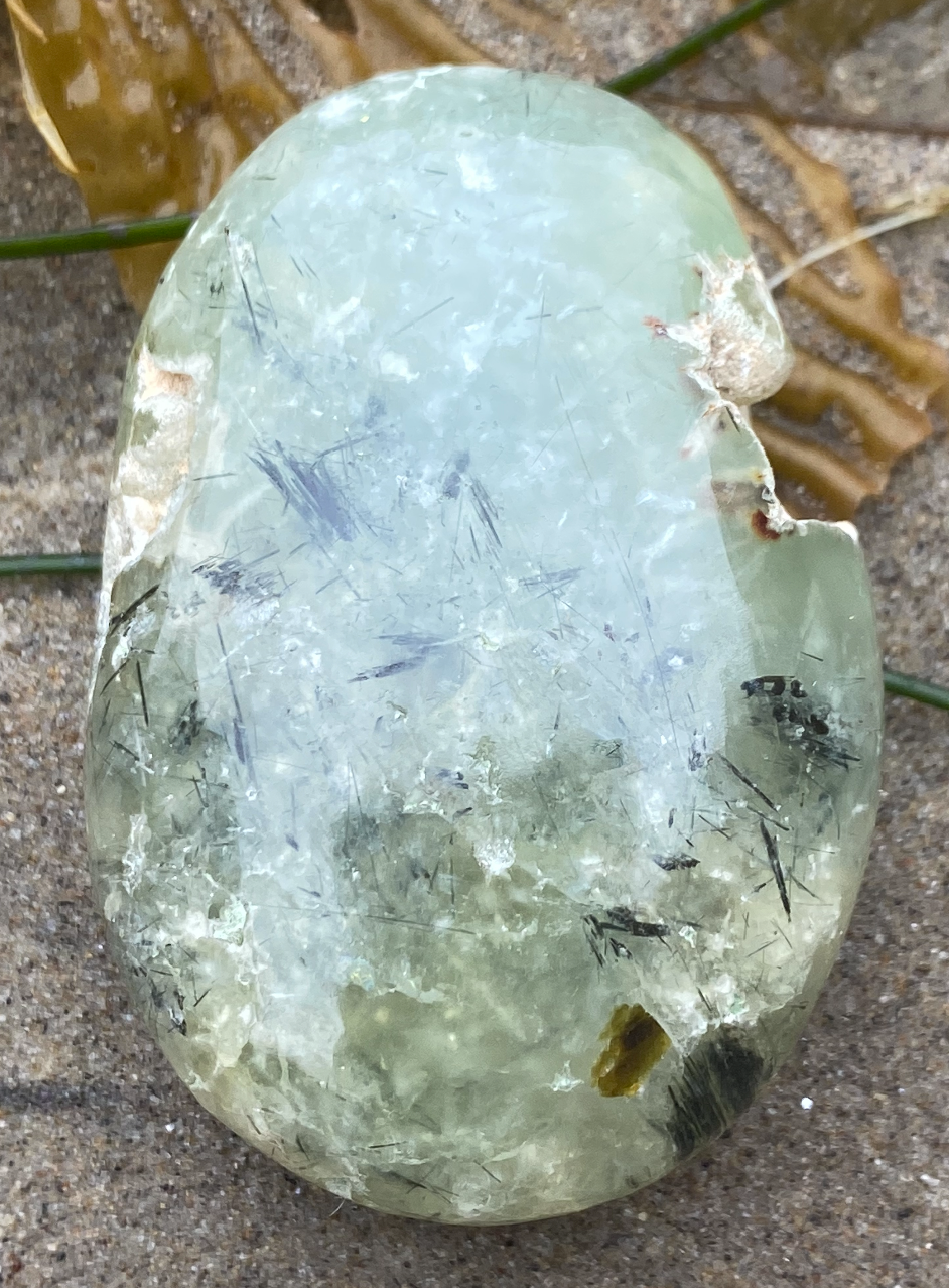 Prehnite with Epidote Inclusions for Healing the Heart and Connecting to Elemental Spirit Guides