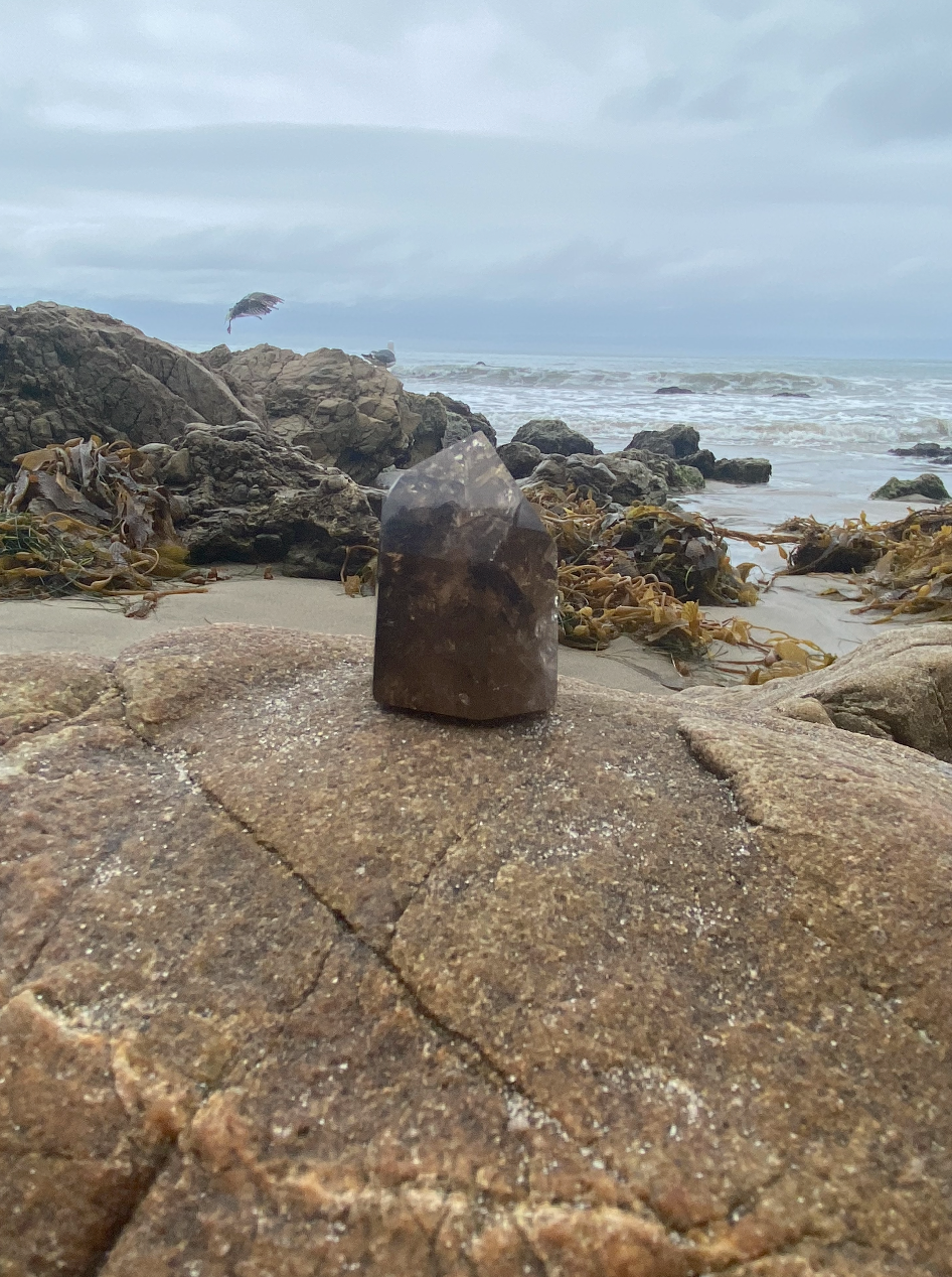 Brazilian Smoky Quartz Crystal Channelling Point for Grounding Light & Transmutation