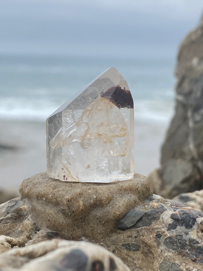 Brazilian Isis Quartz Timelink Manifestation Crystal Point with Iron Inclusions