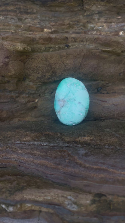 Brazilian Chrysoprase Palm Stone for Healing Heart Center & Maintaining Youth