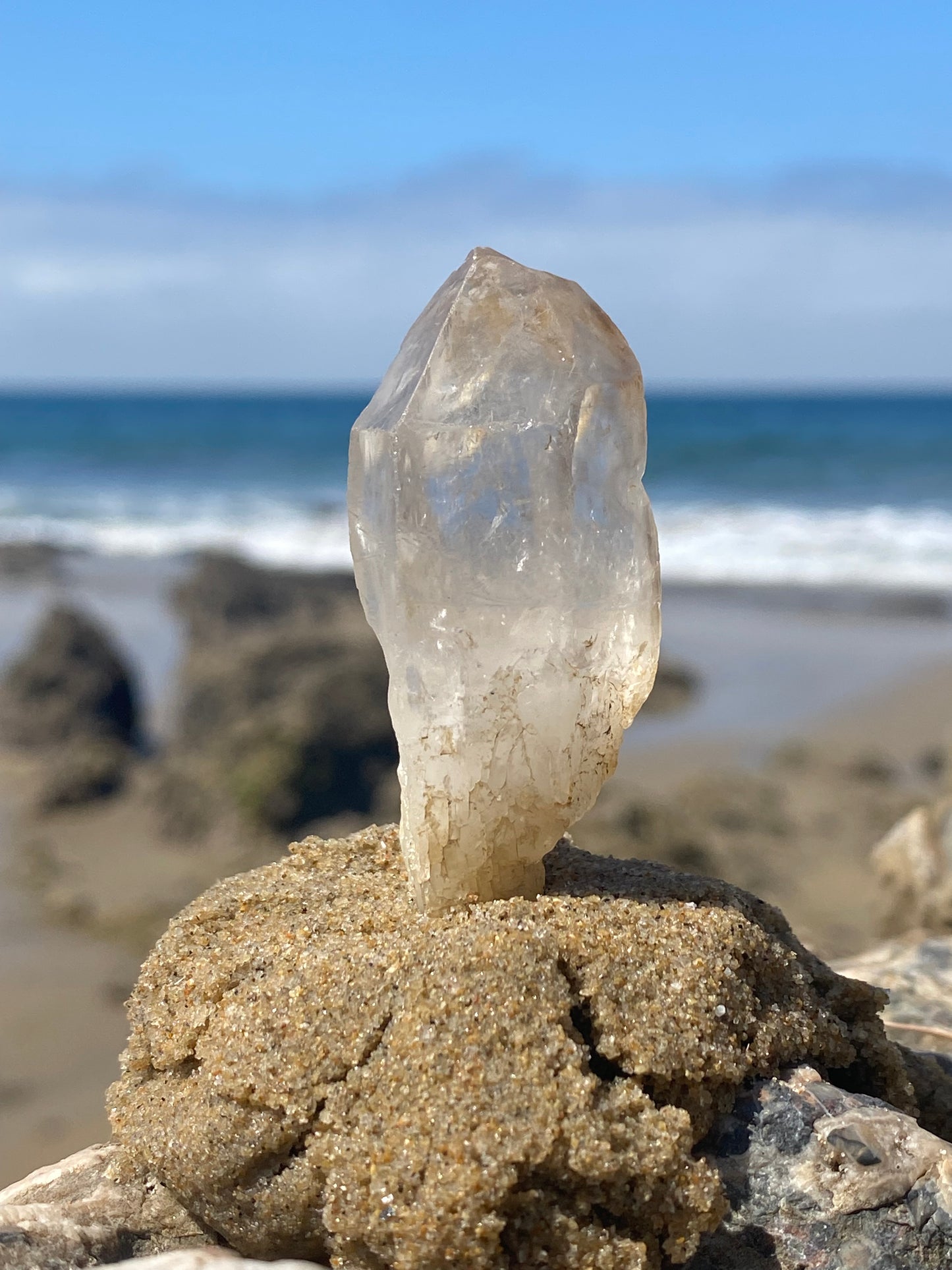 Tibetan Quartz Master Warrior Crystal Point