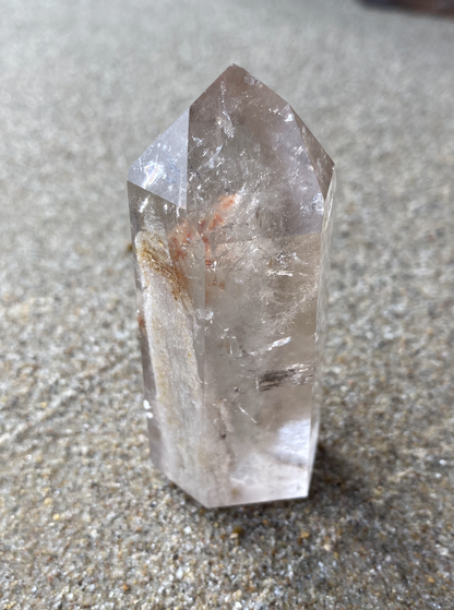 Brazilian Smoky Quartz Master Healer Generator Crystal Point with Mineral Inclusions