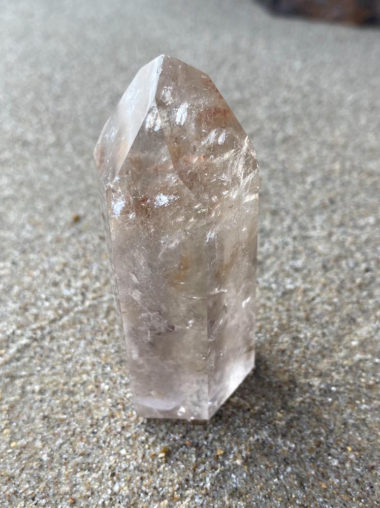 Brazilian Smoky Quartz Master Healer Generator Crystal Point with Mineral Inclusions
