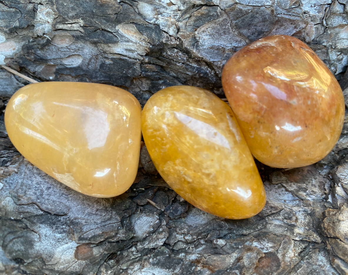 Satyaloka Yellow Azeztulite Crystal Healing Set for Alignment with Golden Ray