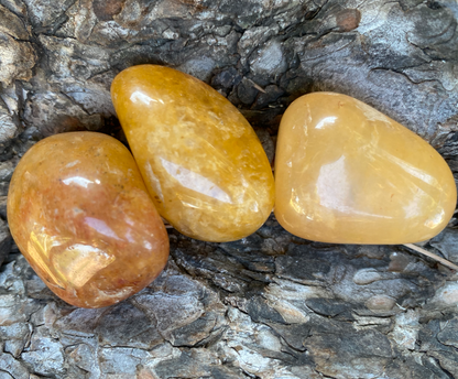 Satyaloka Yellow Azeztulite Crystal Healing Set for Alignment with Golden Ray